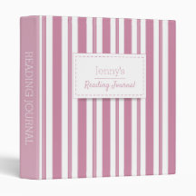 Cashmere Rose Stripped Reading Journal