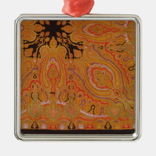 Cashmere scarf, c.1870-80 metal ornament