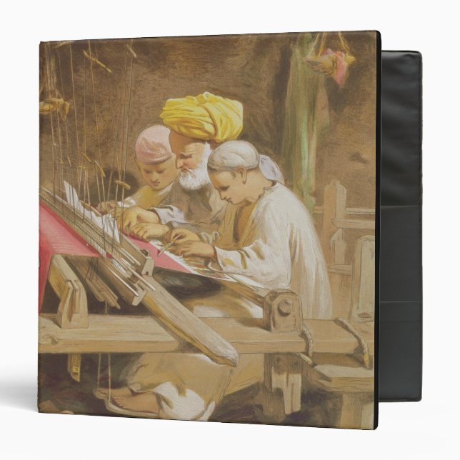 Cashmere Shawls: Weaving, 1863 (chromolitho) Binder (Front/Inside)