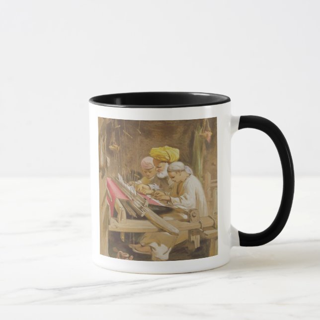 Cashmere Shawls: Weaving, 1863 (chromolitho) Mug (Right)