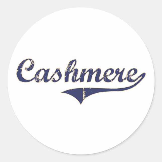 Cashmere Washington Classic Design Round Sticker (Front)