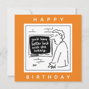 Cashpoint ATM and Customer at Bank Cartoon Card