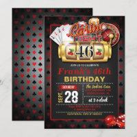 Casino 46th Birthday Invitation