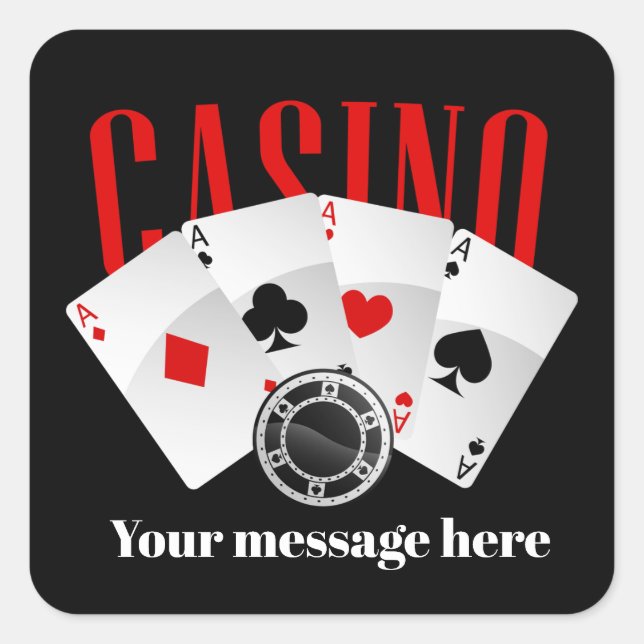 Casino ajouter message partie autocollant (Devant)