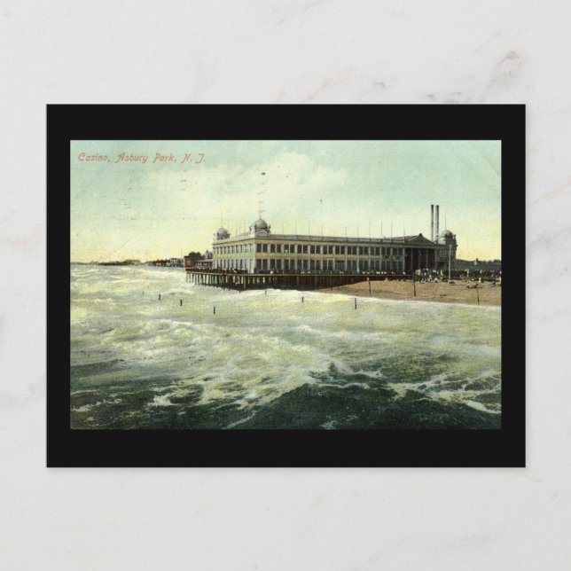Casino, Asbury Park NJ 1910 Postcard (Front)
