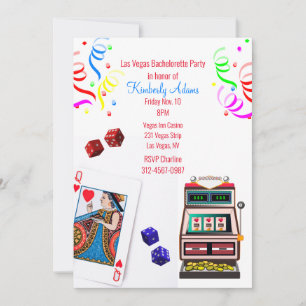 Casino Bachelorette à thème Invitation