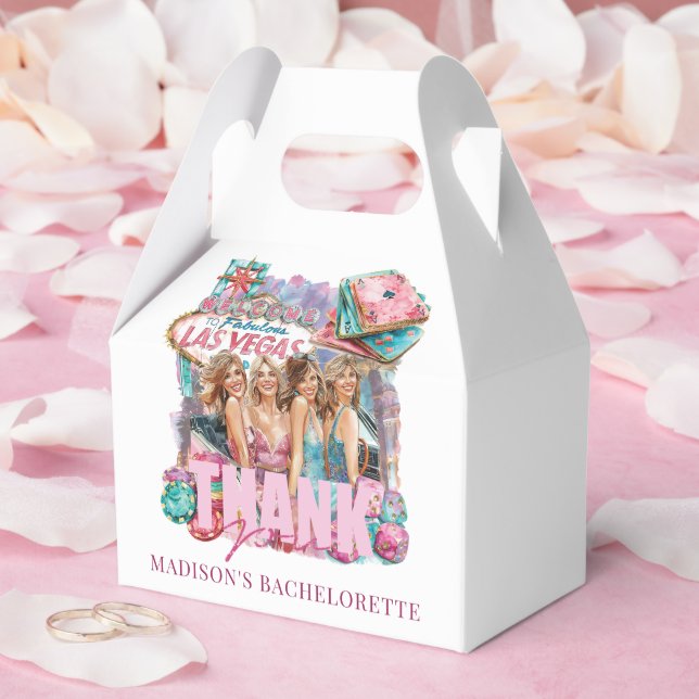Casino Bachelorette Luxury Pink Girls Favor Box (Wedding)