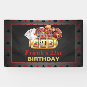 Casino Birthday Banner - 21st Birthday