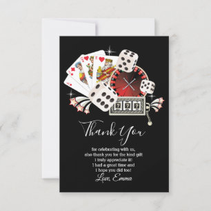casino, carte de remerciements de poker