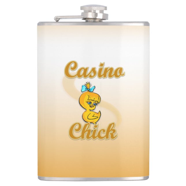 Casino Chick Hip Flask (Front)