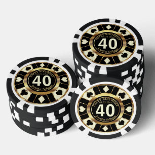 Casino Chip Las Vegas Birthday - Cream
