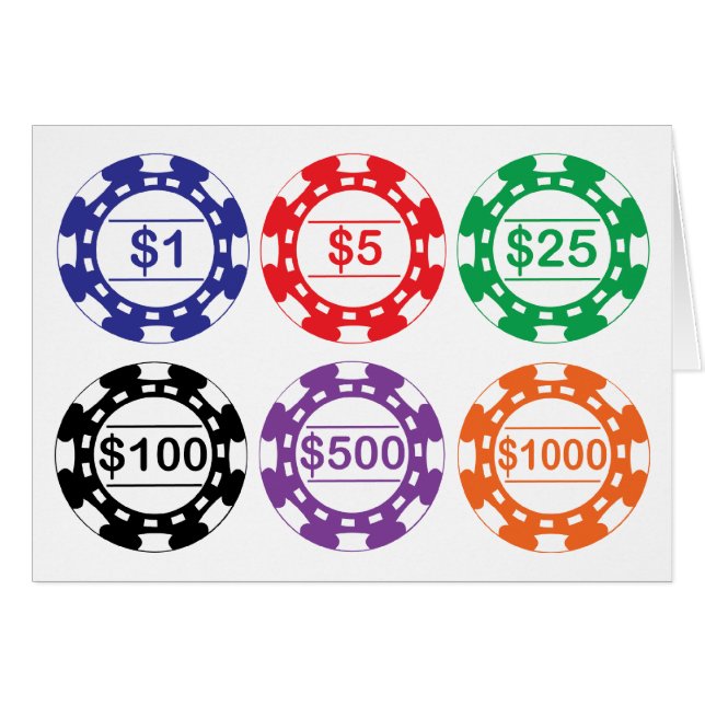 Casino Chips Card (Front Horizontal)