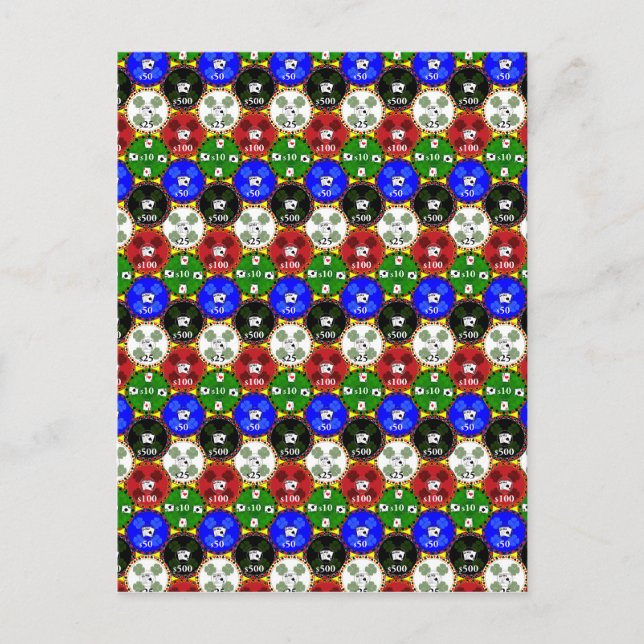 Casino Chips Postcard (Front)