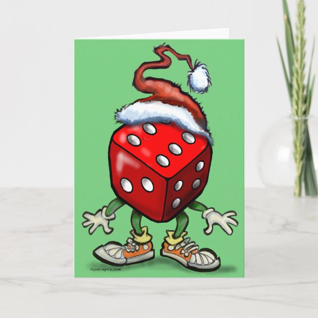 Casino Christmas Holiday Card (Front)