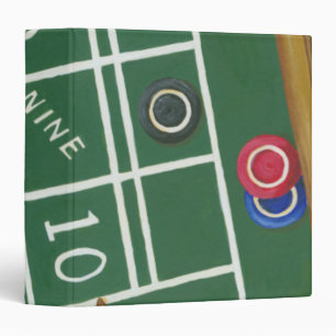 Casino Craps Table with Chips and Dice Binder