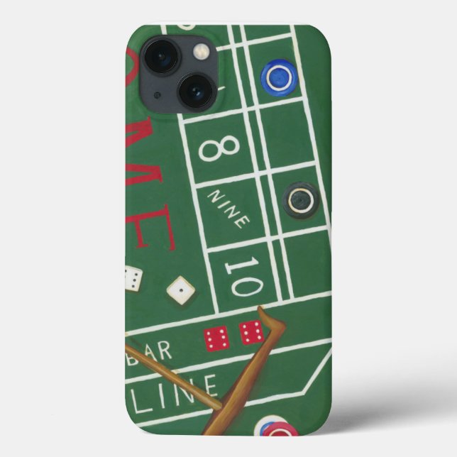 Casino Craps Table with Chips and Dice Case-Mate iPhone Case (Back)