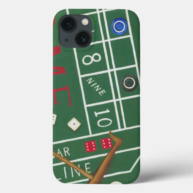 Casino Craps Table with Chips and Dice Case-Mate iPhone Case (Back)