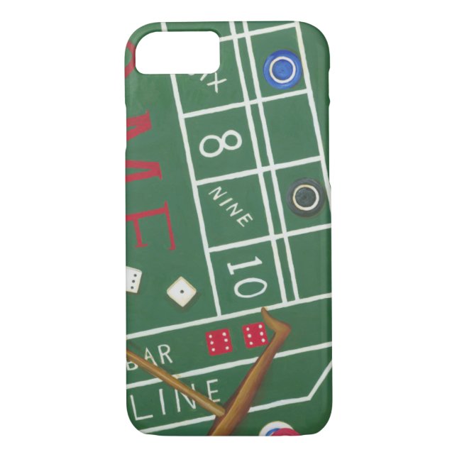 Casino Craps Table with Chips and Dice Case-Mate iPhone Case (Back)