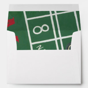 Casino Craps Table with Chips and Dice Envelopes