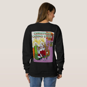 Casino de Noël style femmes noir sweatshirt retou