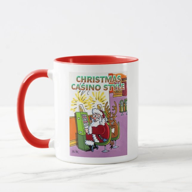 Casino de Noël style rouge combo mug (Gauche)