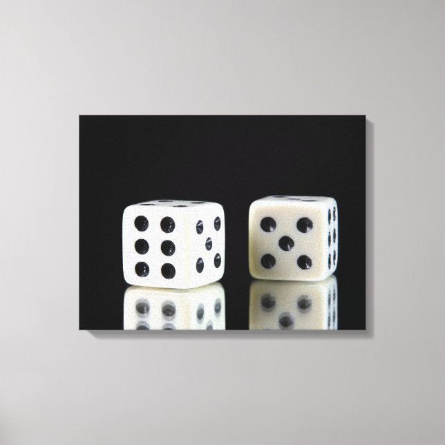 Casino dice  canvas print (Front)