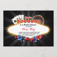 Casino Fête des mariées Nuit Las Vegas Invitation 