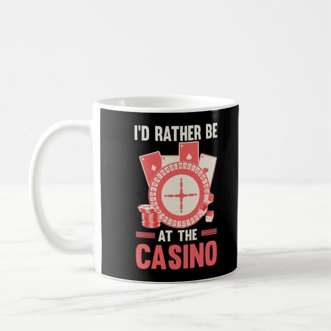 Casino Gambler Funny Poker Roulette lover Coffee Mug (Left)