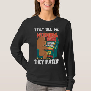 Casino Gambling Machine Gambling Hall Free Spins T-Shirt