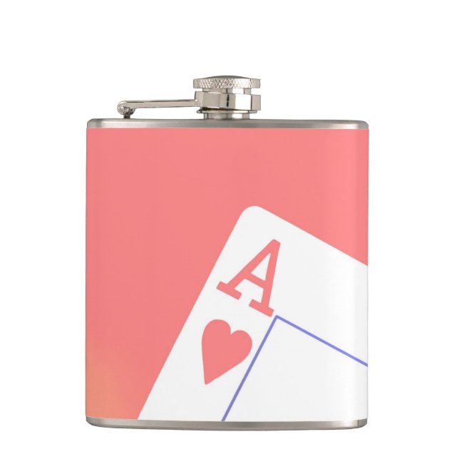 Casino Gambling Poker Flask Groomsmen's Gift (Front)