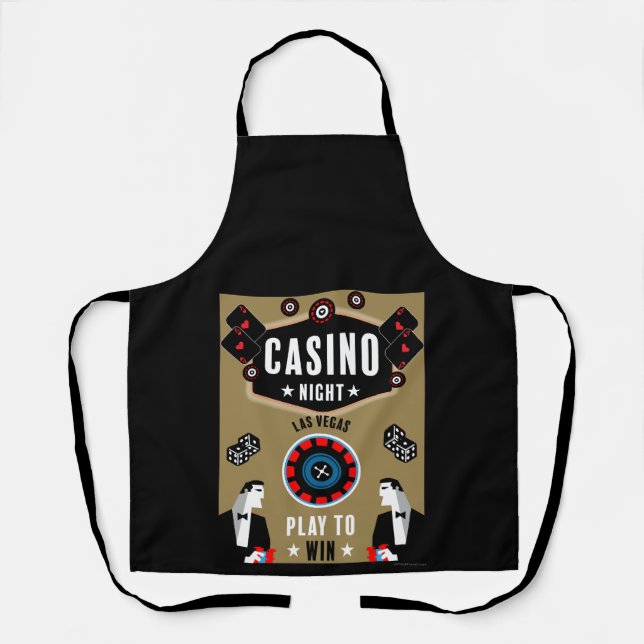 Casino Gambling Poker Roulette  Apron (Front)