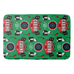 Casino Gambling Poker Roulette  Bath Mat