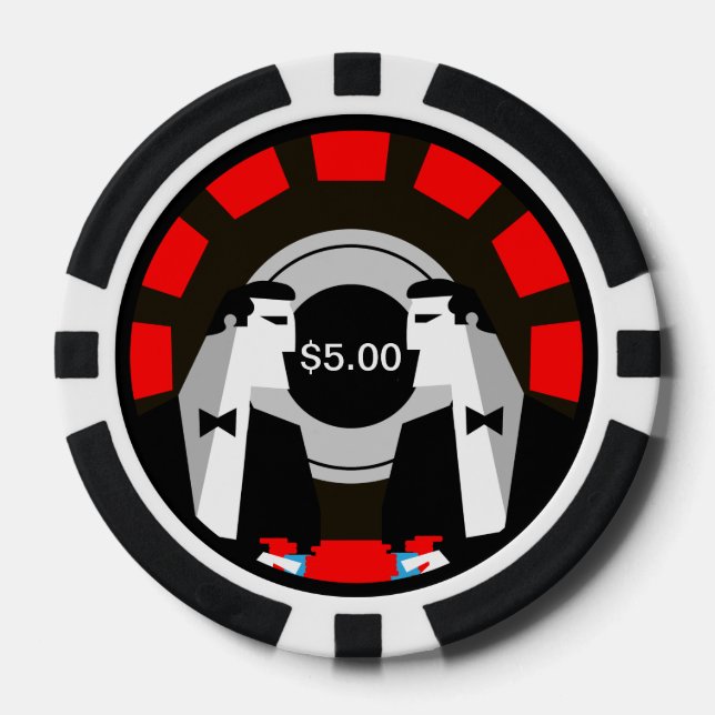 Casino Gambling Poker Roulette  Chips (Front)