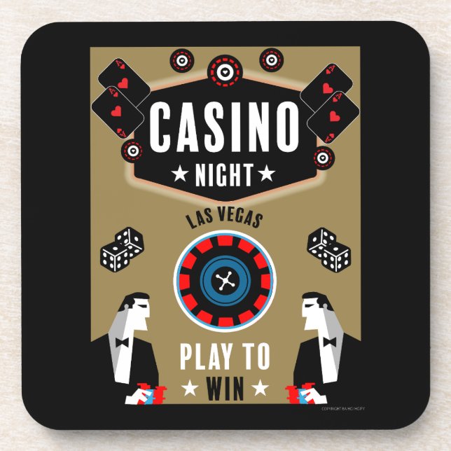 Casino Gambling Poker Roulette  Coaster (Front)