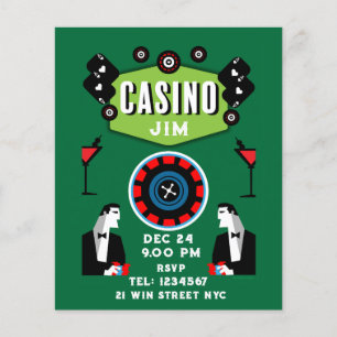 Casino Gambling Poker Roulette Flyer