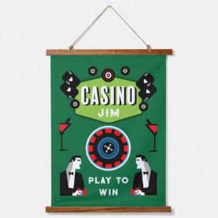 Casino Gambling Poker Roulette  Hanging Tapestry