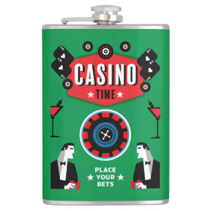 Casino Gambling Poker Roulette  Hip Flask