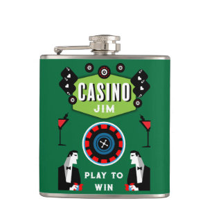 Casino Gambling Poker Roulette Hip Flask