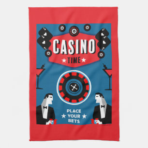 Casino Gambling Poker Roulette  Kitchen Towel
