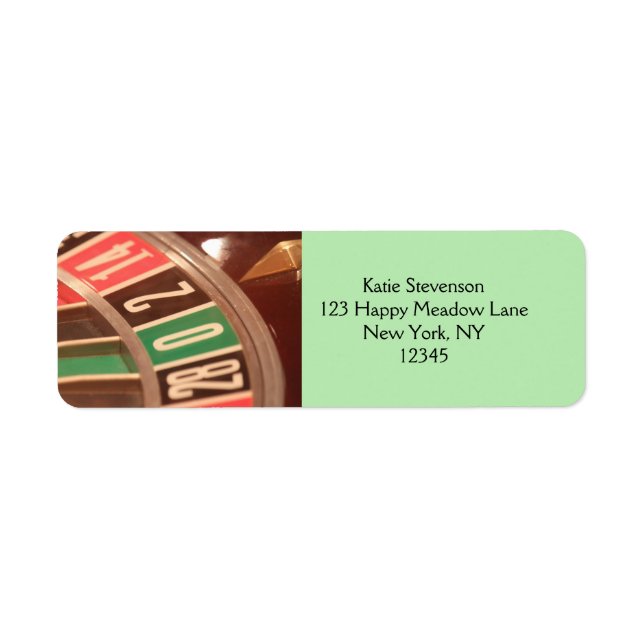 Casino Gambling Roulette Wheel Vintage Retro Style (Front)