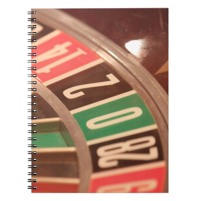 Casino Gambling Roulette Wheel Vintage Retro Style Notebook (Front)
