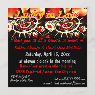 Casino Gambling Theme Invitation