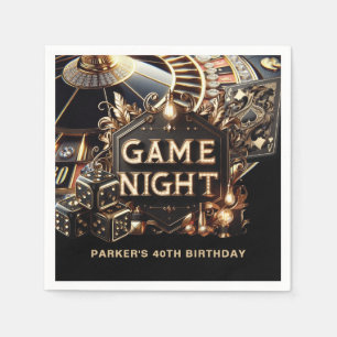 Casino Game Night Custom Napkin