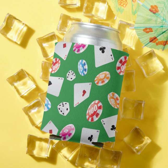 Casino, Games accessories pattern 4 Can Cooler (In Situ Summer)