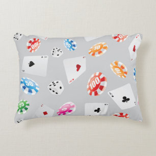 Casino, Games accessories pattern 8 Accent Pillow
