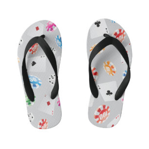 Casino, Games accessories pattern 8 Kid's Flip Flops