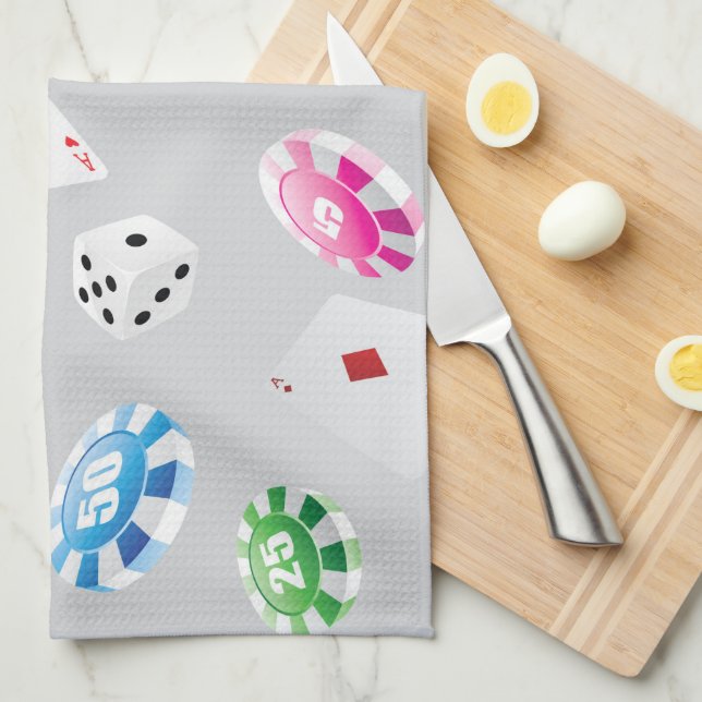 Casino, Games accessories pattern 8 Kitchen Towel (Quarter Fold)