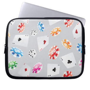 Casino, Games accessories pattern 8 Laptop Sleeve