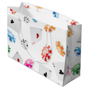 Casino, Games accessories pattern Large Gift Bag