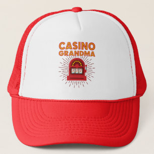 Casino Grandma Slot Machine Gambling Grandmother Trucker Hat